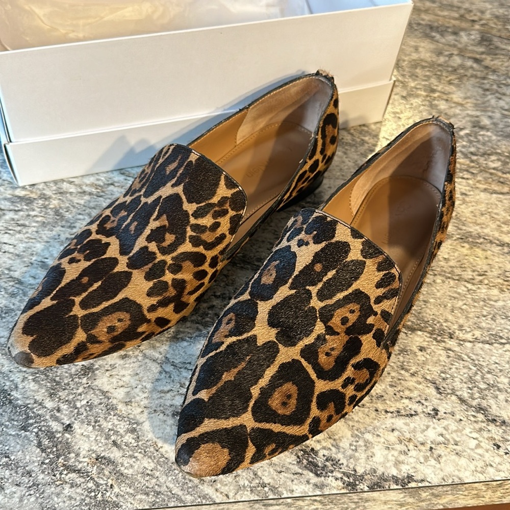 Calvin Klein leopard loafers